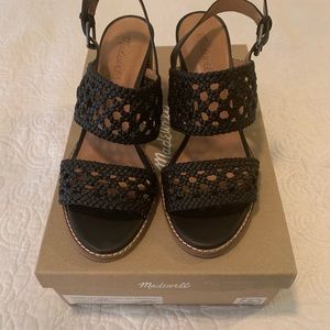 Madewell Caned Basketweave Heel Sandal